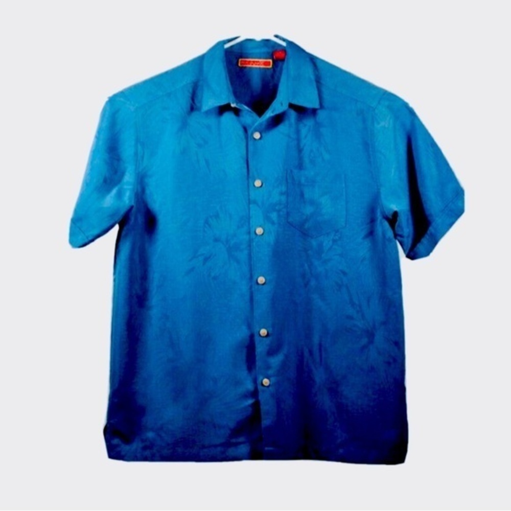 Havanera Mens Hawaiian Shirt, Navy Blazer Blue, Casual Button Down, Large